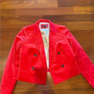 J. Crew Women's Scarlet Velvet Blazer